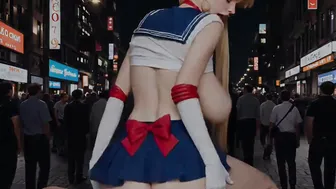 Sailor Moon Taking Huge Cock In Public To Save Life