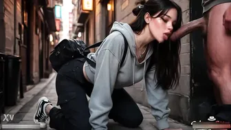 Cute Innocent Teen In Alley For Deepthroat Trade