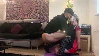 Lillieinlove, Horny Couple Handcuffed and Screwing on Couch