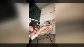 Baby Alien, Black Midget Pounding Colombian Beauty on Balcony