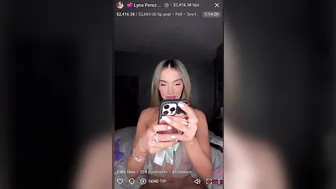Lyna Perez, Sexy Beauty Wearing See-Through Lingerie on Webcam