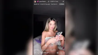 Lyna Perez, Sexy Beauty Wearing See-Through Lingerie on Webcam