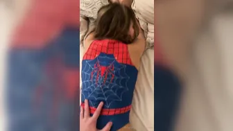 Madiiitay, Horny Spider-Girl Screwing in Bathroom