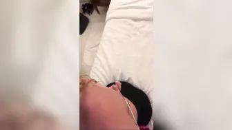 Anna Malygon, Teasing Perky Breasts Rolling in Bed