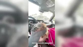 Izzy Swallows, Chic Fillet Employee Banged by Thick BBC in Car