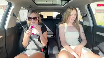 Serenity Cox, Nadia Foxx, Two Horny Beauties Wireless Vibrator Masturbation in Car