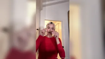 Lindsey Pelas, Blonde Beauty Teasing Huge Breasts in See-Through