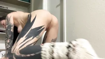 Magxnumb, Tattooed Beauty Riding Dildo in Dressing Room