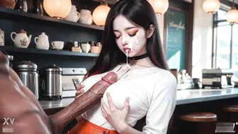 Horny Barista Korean Girl Accept Big Cock And Semen For Payment