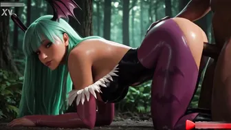 Morrigan Lost In The Wood Blackmail Taking BBC Deep Throat