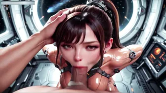 Cute Stellar Blade Having Fun At Space Station Licking A Shiny Cock