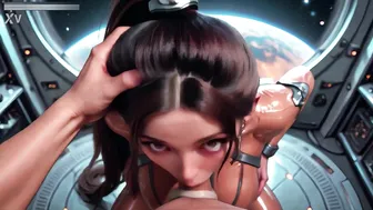 Cute Stellar Blade Having Fun At Space Station Licking A Shiny Cock