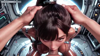 Cute Stellar Blade Having Fun At Space Station Licking A Shiny Cock