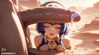 Genshin Impact Candance Saving Her Reward WIth Her Satisfying Blowjob
