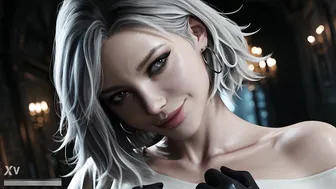 Resident Evil Grace Staring While Sucking Big Cock