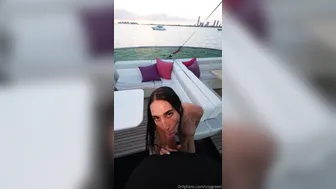 Izzy Green, Sucking Boyfriend Dry on Boat during Sunset