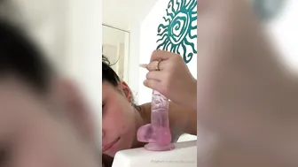 Camilla Araujo, Bathtub Clear Dildo Blowjob