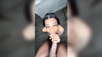 Kyrichess, Tatted Ebony Beauty Facialized by Thick BBC
