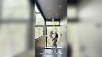 Izzy Swallows, Screwing Thick BBC Black Stud in Glass House