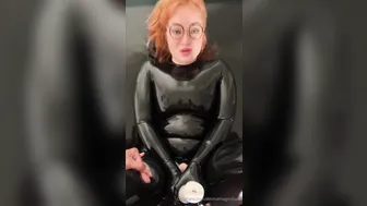Emma Magnolia, Redhead Glasses Slut Gets BBC Fucked Hard in Her Full Latex Setup