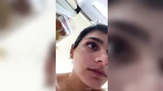 Mia Khalifa, Showering and Teasing Her Wet Body Getting Ready for the Day