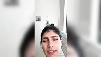 Mia Khalifa, Showering and Teasing Her Wet Body Getting Ready for the Day