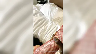 Lillianette, Thick Slut in Red Fishnet Gets Her Cunt Creampied by BBC