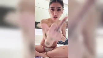Mia Khalifa, Naked Teasing and Spreading in Paris Hotel