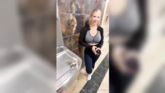 Summer Brookes, Fucking a Huge Cock in the Gym Toilet