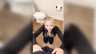 Summer Brookes, Fucking a Huge Cock in the Gym Toilet