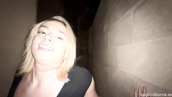 Sophia Burns, Sneaky Pissing Behind the Back Alley