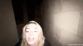 Sophia Burns, Sneaky Pissing Behind the Back Alley