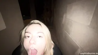 Sophia Burns, Sneaky Pissing Behind the Back Alley