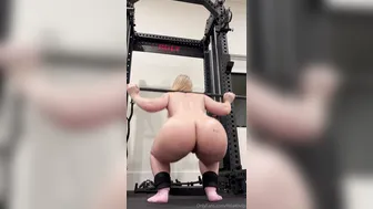 Fitfaith, Thick Amazonian Blonde Working Out and Teasing in the Gym