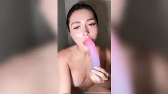Caryn Beaumont, Playing with a Rainbow Dildo in the Shower