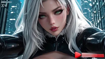 Black Cat Caught At Rooftop Make Her DeepThroat Big Cock