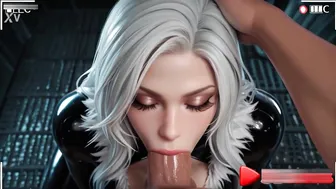 Black Cat Caught At Rooftop Make Her DeepThroat Big Cock
