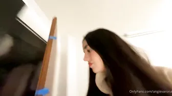 Angie Varona, Flashing Her Naked Ass and Pussy in the Living Room
