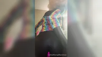 Mona Onyx, Black Afro Model Pink Vibrator Masturbation