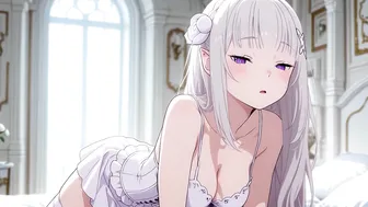 RE:Zero Elegant Shy Emilia First Time Taking Cock Into Her Pussy
