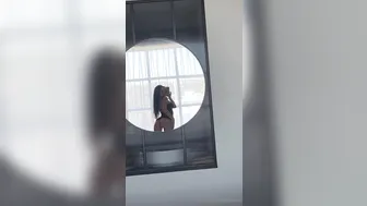 Gloria Sol, Sexy Girl Riding a Wall Dildo on the Table