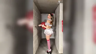 Anke Deplecker, Sexy Clown Teasing in Her See-Through Lingerie