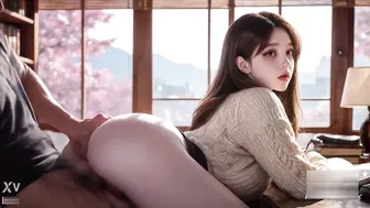Studying Petite Asian Teen Interupt By Her Uncle