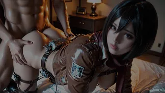 Attack on Titan Mikasa Having Fun With Stranger Before Finding Eren