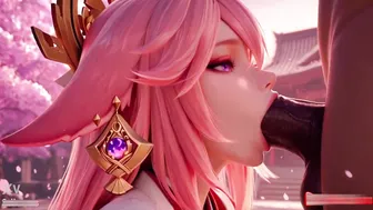 Genshin Impact Yae Miko Foxy Cute Ass Ready For BBC