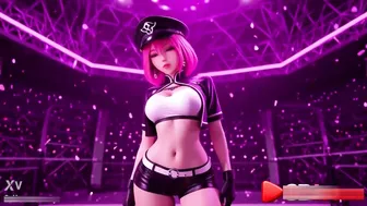Street Fighter Poison Winning Her Reward In Cage Fight
