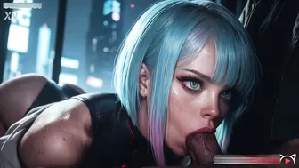 Cyberpunk Edgerunner Lucy Kneeling Fellatio Thick Cock To Survive In Night City