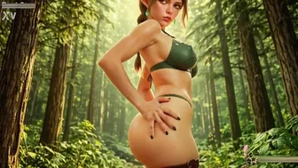 Elf Ranger Encounter At Deep Forest Curious About Human