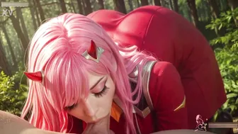 Encounter Horny Zero Two Franxx Tease In The Woods