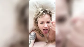 Blondpeche, Deepthroat Training Session Ending in a Thick Facial